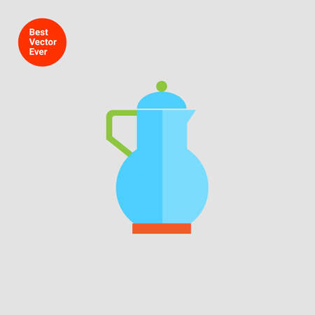 Icon of blue jug with lidのイラスト素材