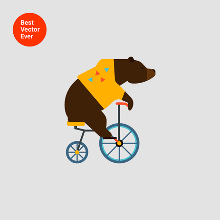 Icon of circus riding bicycleのイラスト素材