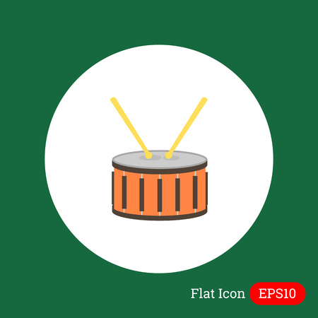 Icon of drum with two drumsticksのイラスト素材