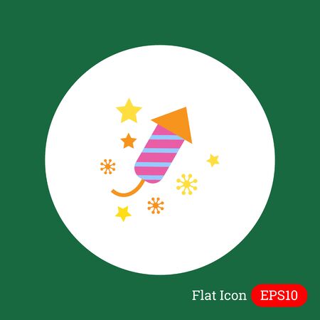 Icon of striped firecracker and sparksのイラスト素材