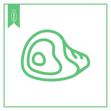 Icon of meat pieceのイラスト素材