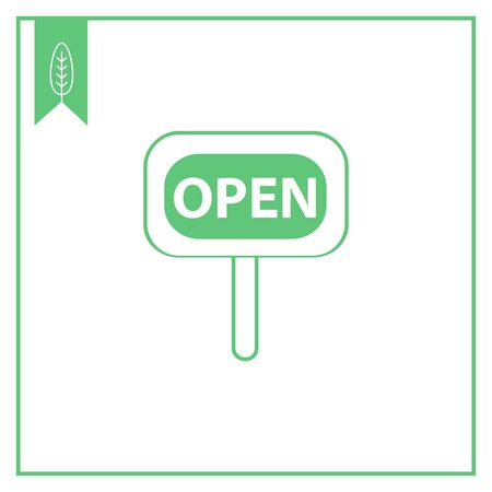 Icon of open signのイラスト素材
