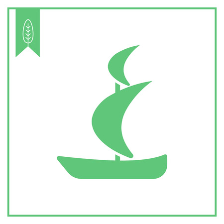 Sailing ship iconのイラスト素材