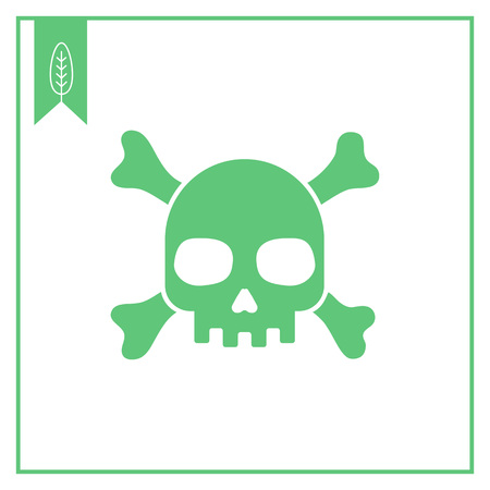 Icon of skull and crossbonesのイラスト素材