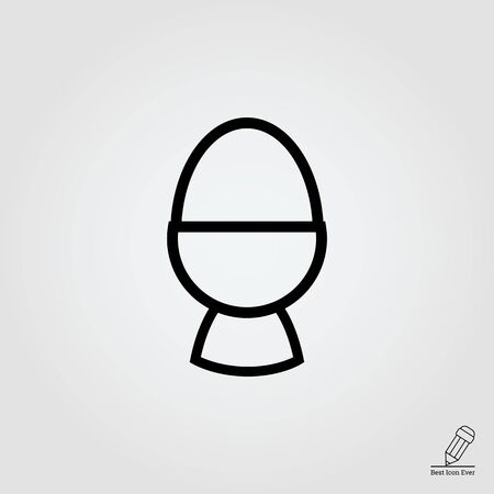 Icon of boiled egg in egg cupのイラスト素材