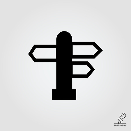 Direction sign iconのイラスト素材