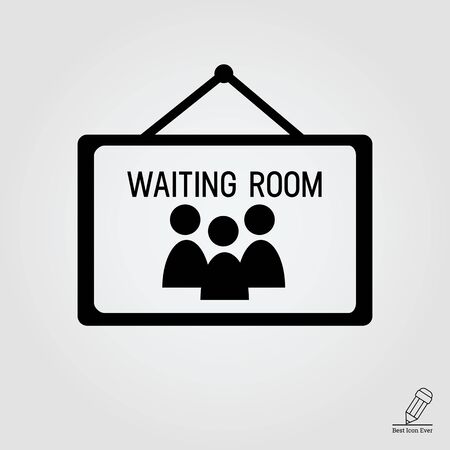 Icon of waiting room signのイラスト素材