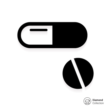 Icon of capsule and pillのイラスト素材