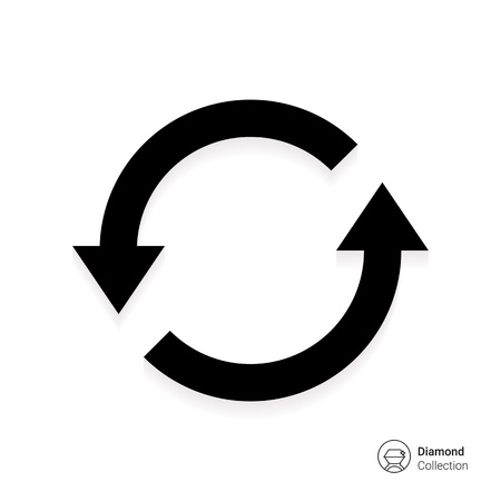 Icon of reload sign with arrow circle pictogramのイラスト素材