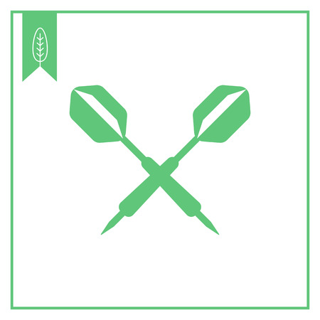 Icon of two crossed dartsのイラスト素材