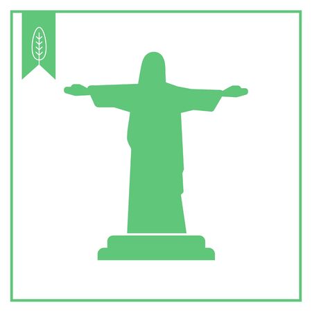 Icon of Christ the Redeemer statueのイラスト素材