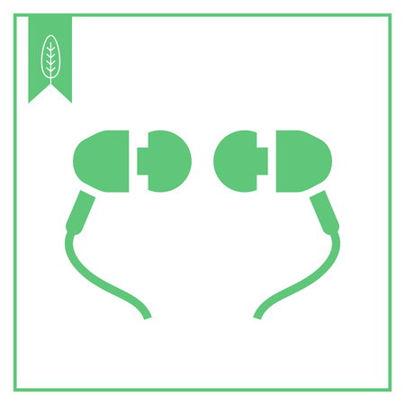 Icon of in-ear headphonesのイラスト素材