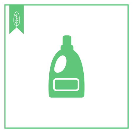Icon of plastic bottle of liquid laundry detergentのイラスト素材