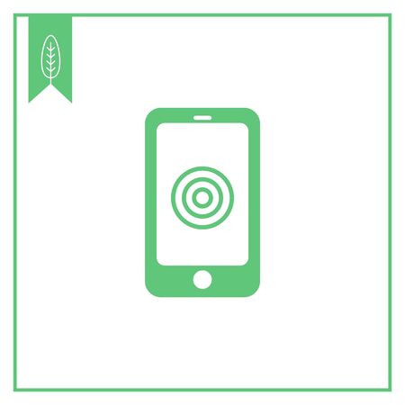 Icon of smartphone with tap sign in screenのイラスト素材