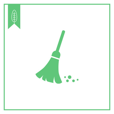 Sweeping broom iconのイラスト素材