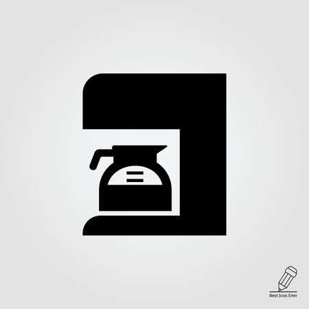 Icon of coffee maker with jar filled with coffeeのイラスト素材