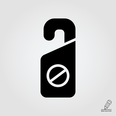 Icon of Do not disturb label with prohibition signのイラスト素材