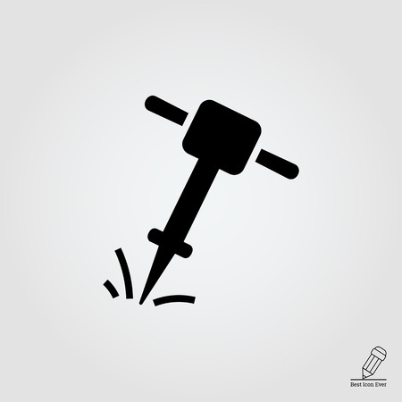 Icon of working jackhammerのイラスト素材