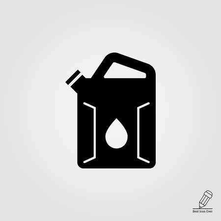 Icon of petrol jerrican with fuel dropのイラスト素材