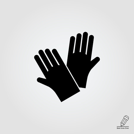 Icon of protective rubber glovesのイラスト素材