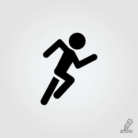 Icon of running man silhouetteのイラスト素材