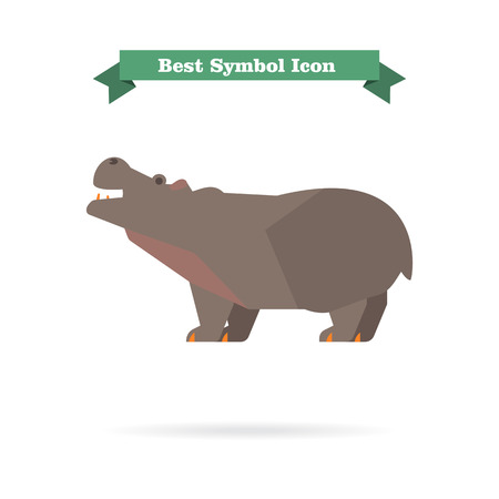 Hippopotamus iconのイラスト素材