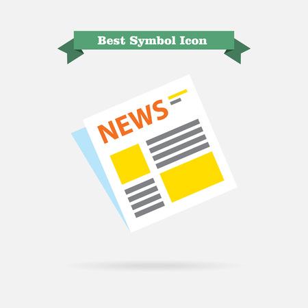 Icon of folded newspaperのイラスト素材