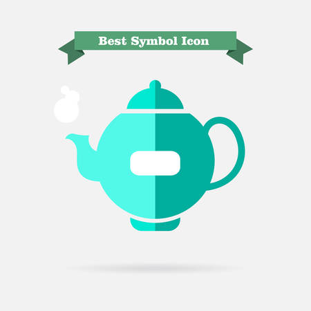 Icon of steaming teapotのイラスト素材