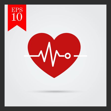 Icon of heart and electrocardiogramのイラスト素材