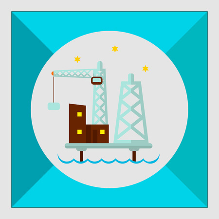 Oil platform iconのイラスト素材
