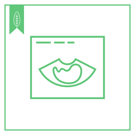 Icon of screen with baby ultrasonic scanning resultsのイラスト素材