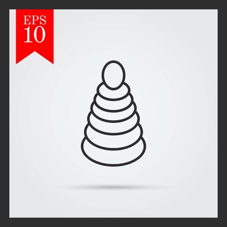 Icon of stacking toyのイラスト素材