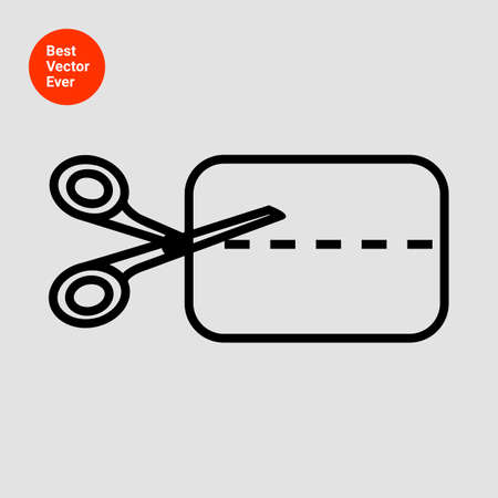 Icon of scissors cutting credit cardのイラスト素材