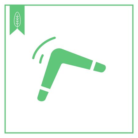Vector icon of black flying boomerang silhouetteのイラスト素材
