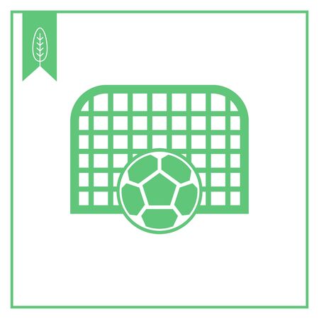 Vector icon of football ball and goalのイラスト素材