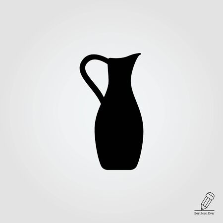 icon of classic clay jug with handleのイラスト素材