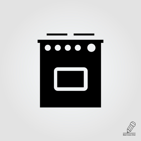icon of electric cooker with ovenのイラスト素材