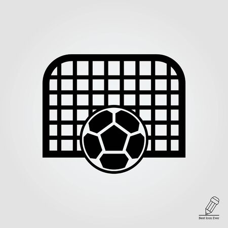 icon of football ball and goalのイラスト素材