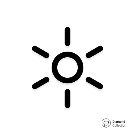 Vector icon of hot sign depicting sunのイラスト素材