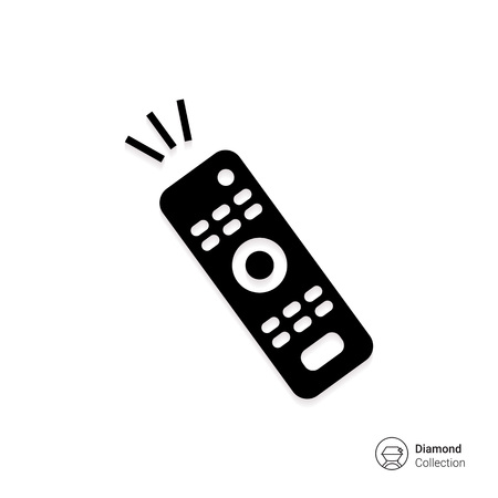 Vector icon of remote control with signal visualizationのイラスト素材