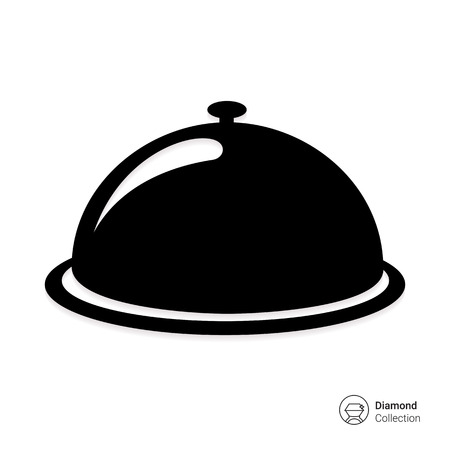 Vector icon of closed glossy restaurant clocheのイラスト素材