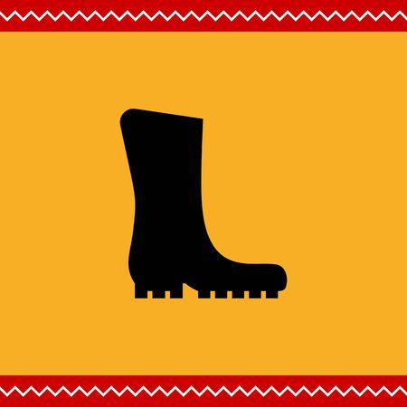Vector icon of single protective rubber bootのイラスト素材