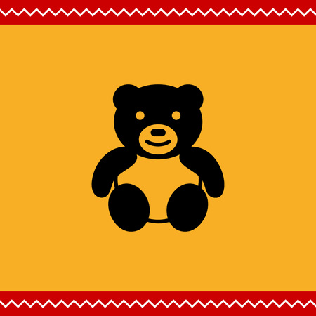 Vector icon of cute teddy bear toyのイラスト素材