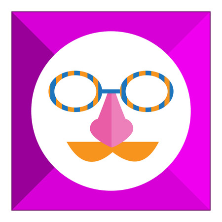 Icon of mask with moustache, nose and spectaclesのイラスト素材