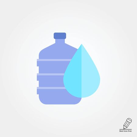 Vector icon of water dispenser with dropのイラスト素材