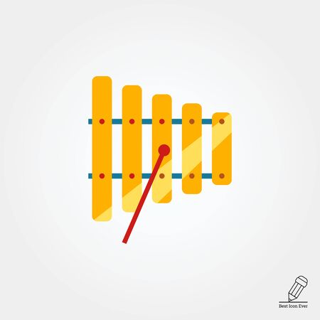 Icon of xylophone with malletのイラスト素材