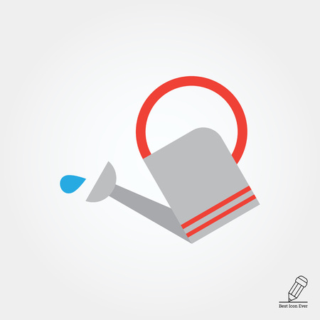 Icon of watering can pouring waterのイラスト素材