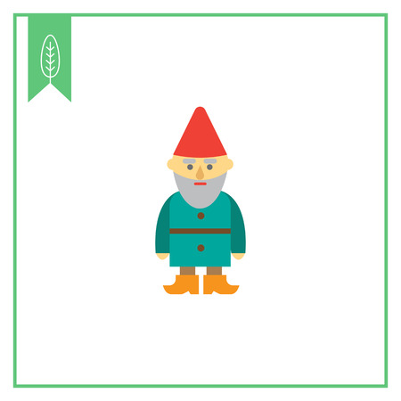 Vector icon of sad garden dwarf sculptureのイラスト素材