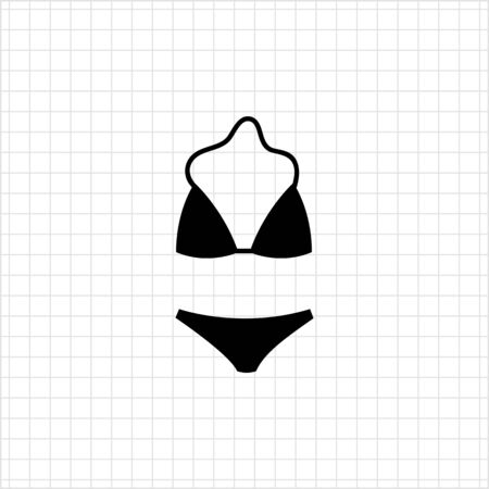 Vector icon of women bikini swimsuit silhouetteのイラスト素材