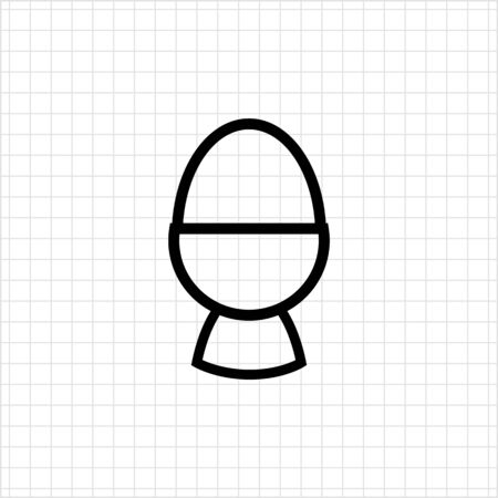 Icon of boiled egg in egg cupのイラスト素材